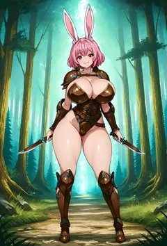 异世界转生！变成扶她帅气大姐姐的我不小心和同行的人妻兔子骑士做爱成为炮友该怎么办？！